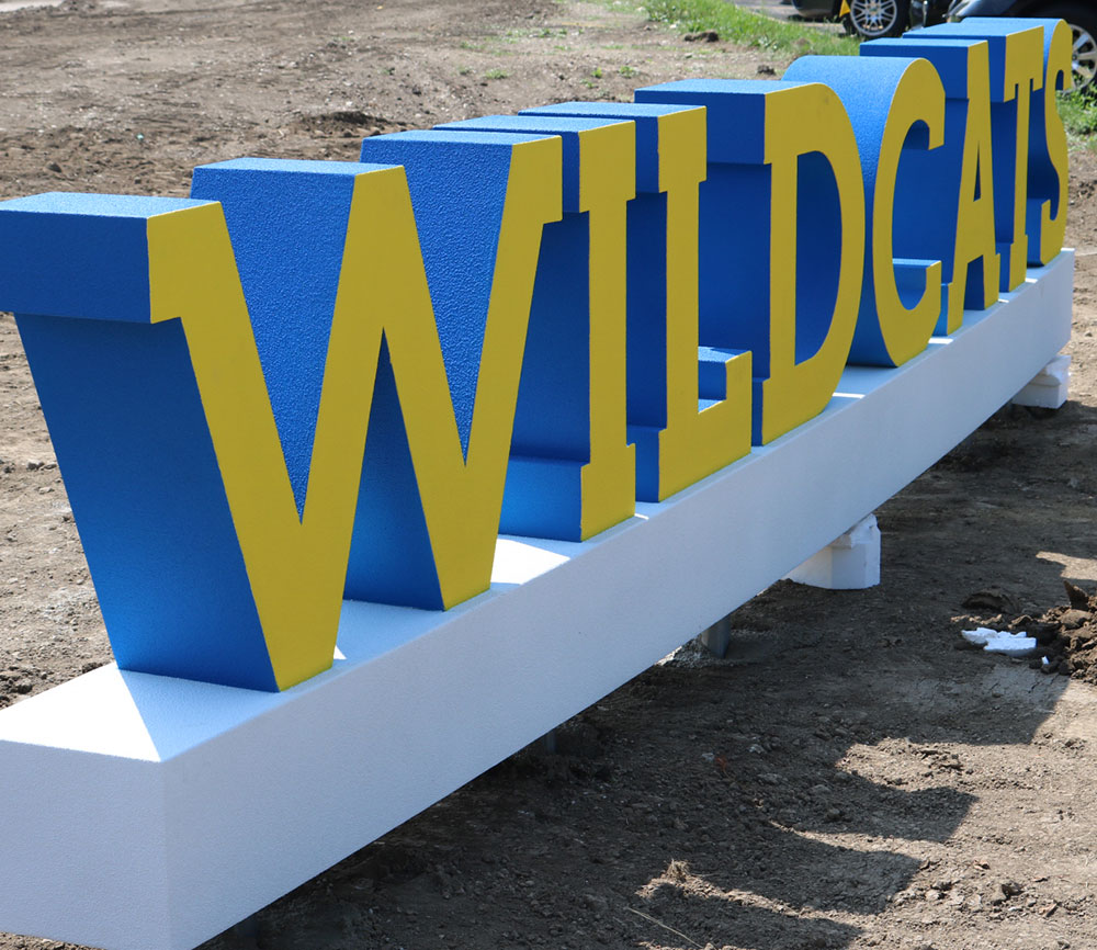 Exterior Signage - Wildcats freestanding sign