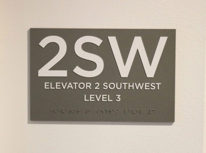 ADA Compliance: 2SW, Elevator 2 Southwest, Level 3