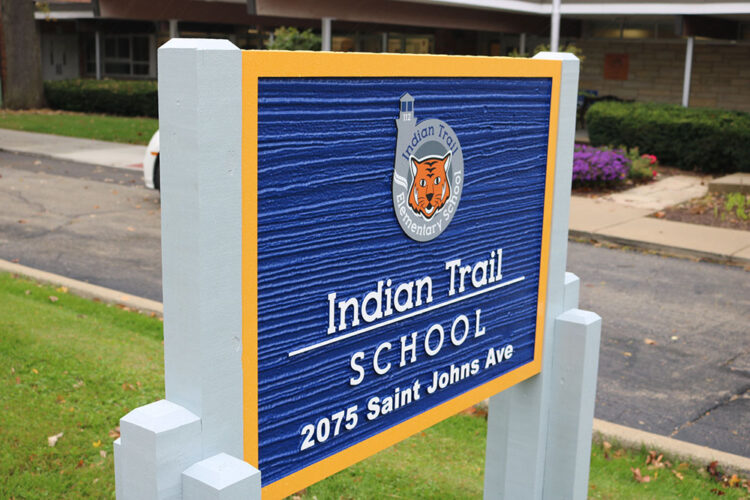 Indian Trail Elementary School exterior signage